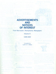 Advertisements and Notices of Interest fr Norristown, PA Newspapers, Vol. 3