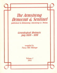 Armstrong Democrat & Sentinel Genealogical Abs., Vol. 1