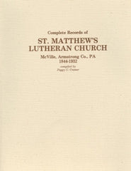 Complete Records of St. Matthew's Lutheran Church