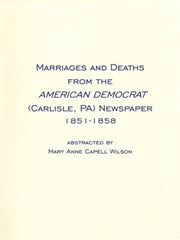 Marriages and Deaths from the American Democrat Newspaper