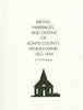Births, Marriages, and Deaths of Adams County, PA, 1852-1854
