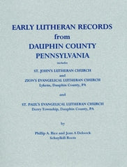 Early Lutheran Records from Dauphin County, PA