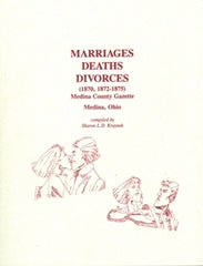 Marriages, Deaths and Divorces, 1870, 1872-1875