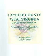 Fayette County, West Virginia Marriages for 1903 through 1931